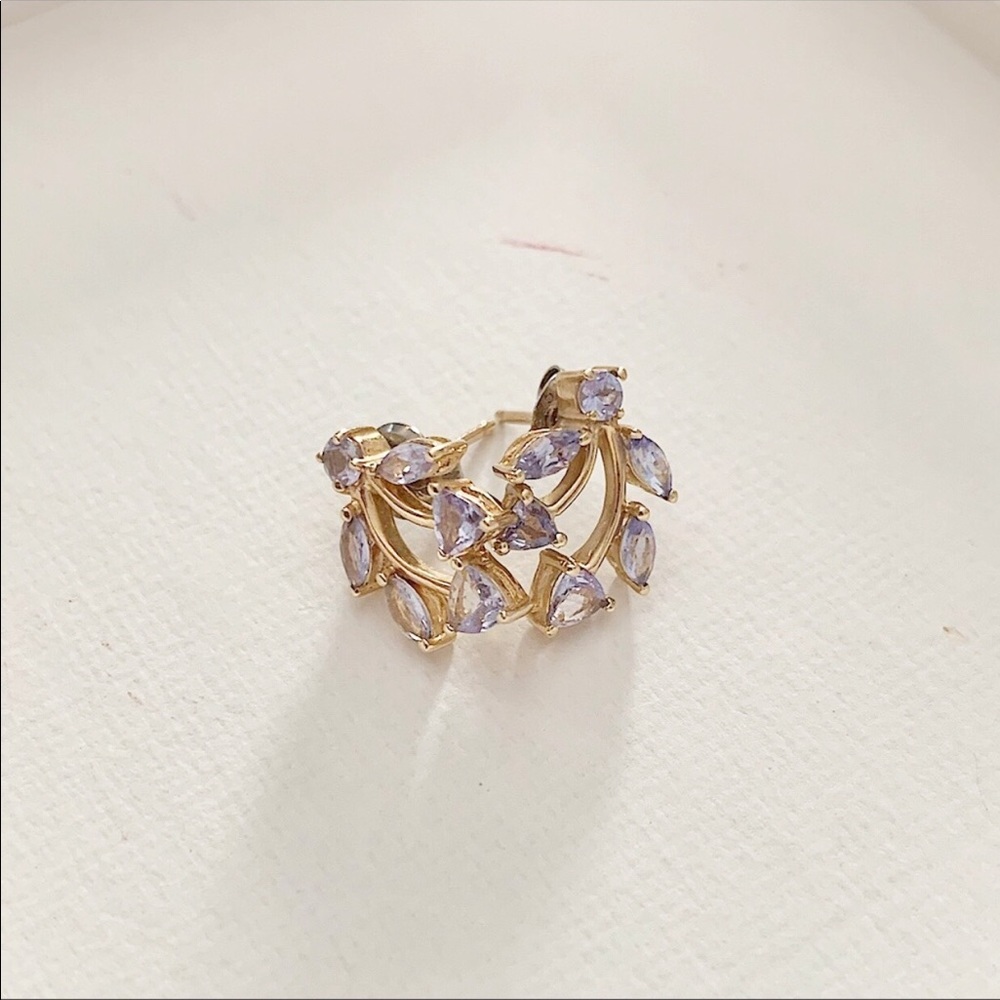 10K gold tanzanite earrings!